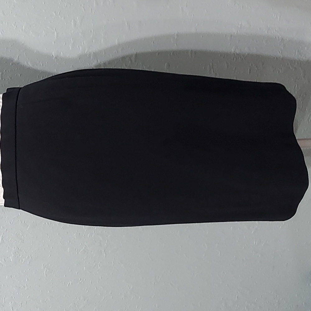 Vintage Anne Klein black skirt made in usa 100% wool ILGWU union made sz 12 - Picture 2 of 8